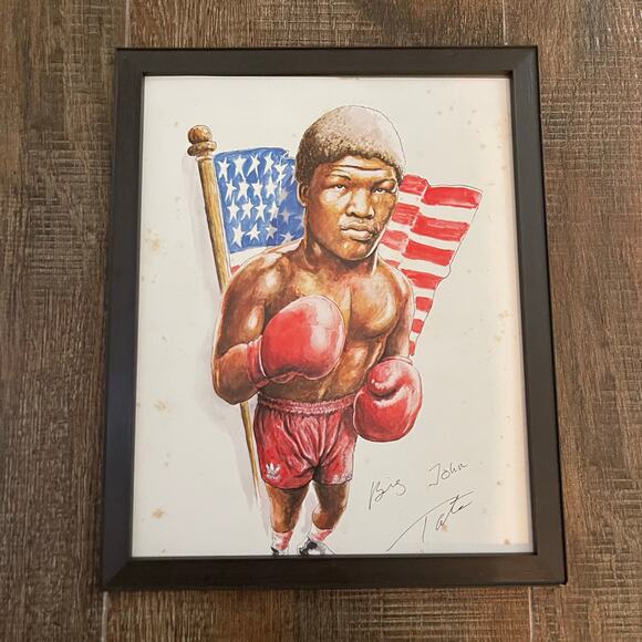 JOHN TATE "Big John" Print Carton SIGNED 8.5X10.5" - Picture 1 of 6